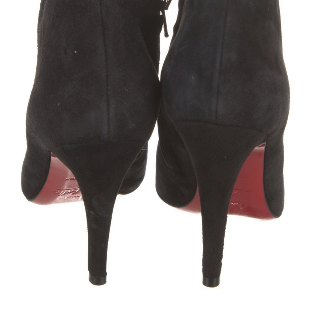 Christian Louboutin Black Suede Ankle Booties - Picture 7 of 7